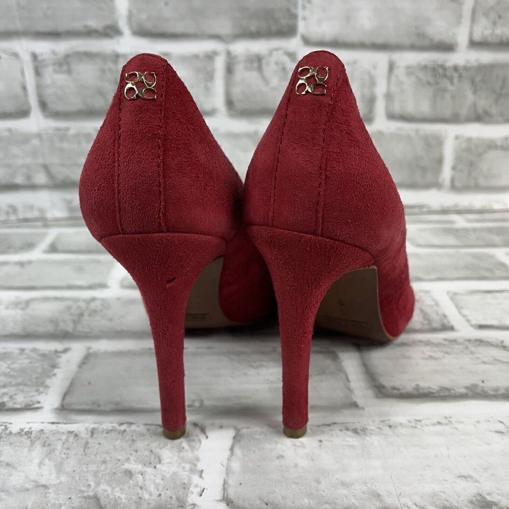 Coach Urban Women's Size 6 Red Suede Classic Pump Heels - Picture 8 of 15